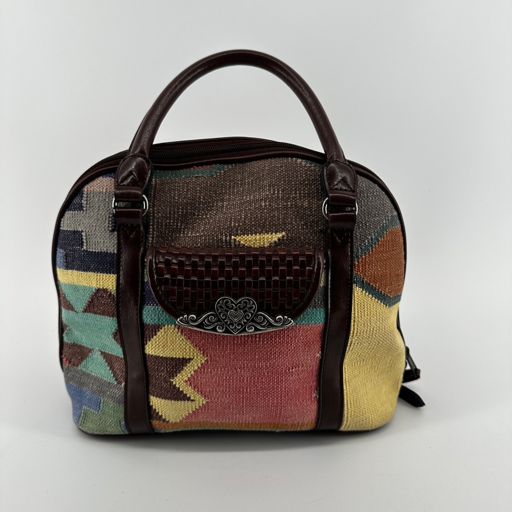 Legacy Brown Satchel with Structured‎ Design